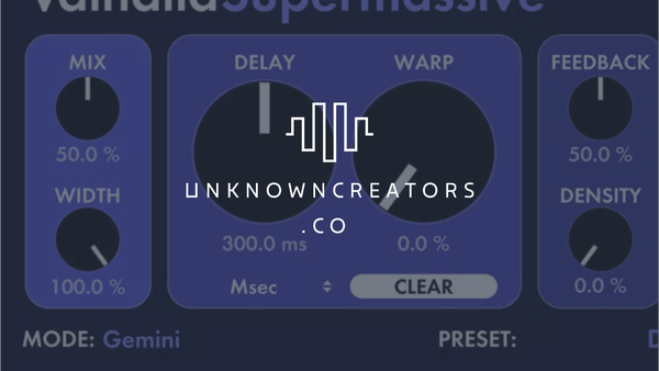 Valhalla Supermassive plugin DAW arayüzü